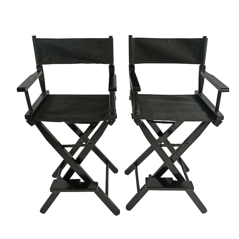 Casual Home Director's Chair 2 pcs - Black