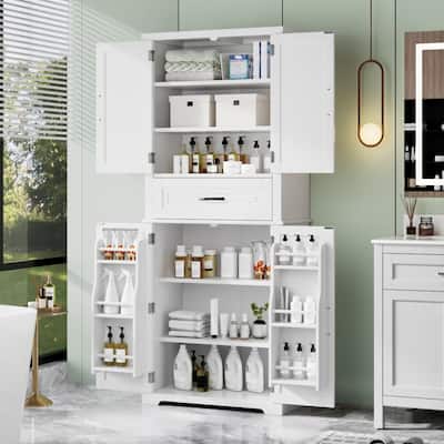 Modern Bathroom Storage Cabinet with Drawer and Adjustable Shelf