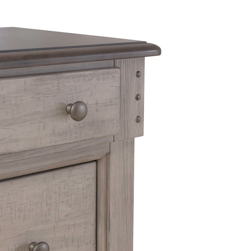 Ivy Hollow Weathered Linen Dusty Taupe 5 Drawer Chest