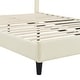 preview thumbnail 9 of 7, Full Size Platform Bed with Rainbow Shaped and Height-adjustbale Headboard, Upholstered Bed with LED Light Strips, Beige