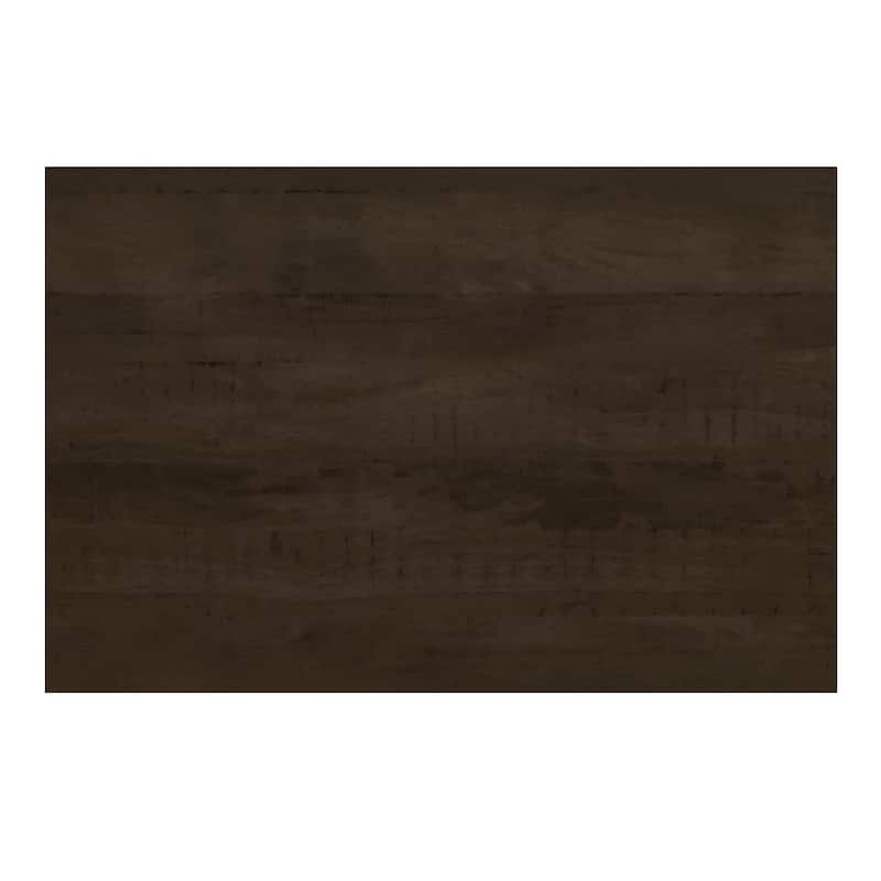 NADAAL STUDIOS Alrican Console Table, Molding Detail Edge in Mango Wood, Rectangular, Brown Finish