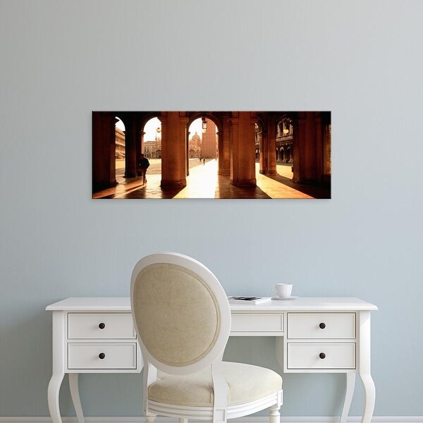 Easy Art Prints Panoramic Images's 'Tourists in a building, Venice, Italy' Premium Canvas Art