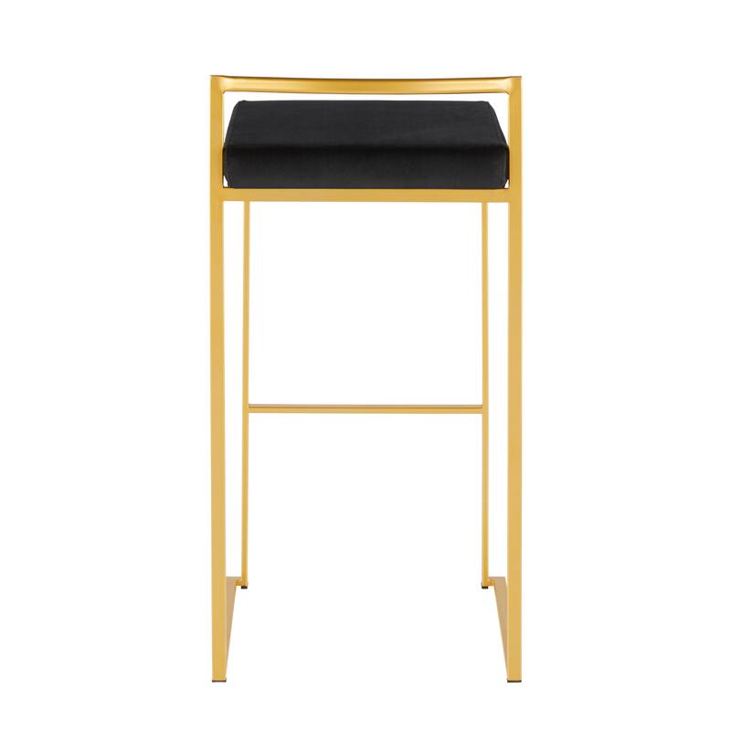 Silver Orchid Forrest Gold Stackable Fully Welded Bar Stool (Set of 3)