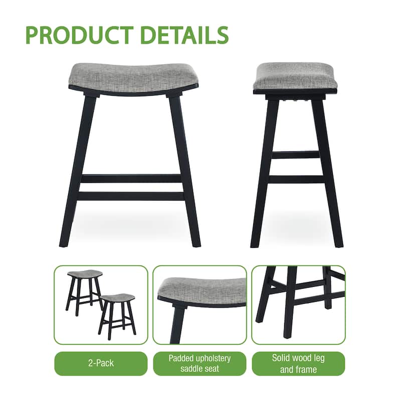 Coley 24" Saddle Stool (2-Pack)