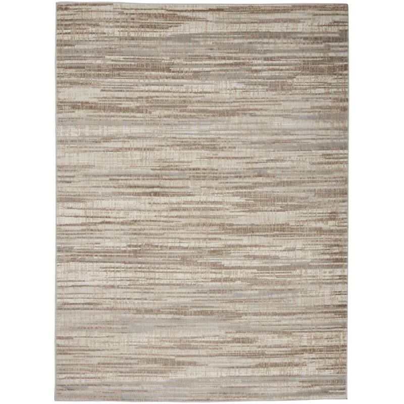 Buke Power Loomed Abstract Modern Non Skid Stain Resistant Low Pile Area Rug By HomeRoots