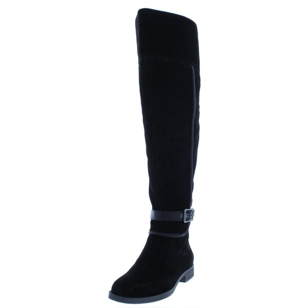 franco sarto wide calf suede boots