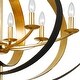 preview thumbnail 6 of 6, Luna 8 Light Bronze & Gold Oval Chandelier - 36'' W x 26.5'' H