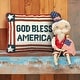 preview thumbnail 6 of 5, 6.5" x 9" God Bless America July Fourth Needlepoint Petite Throw Pillow