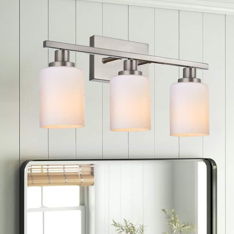 3-Light Bathroom Vanity Light - Brushed Nickel