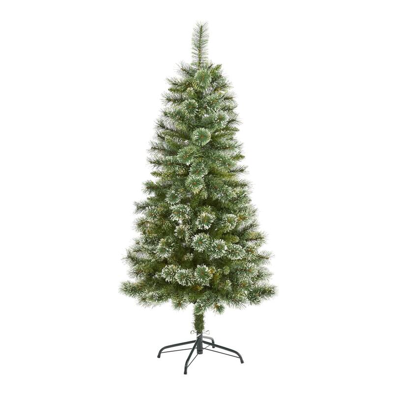 5' Slim Wisconsin Snow Tip Pine Artificial Christmas Tree, Unlit - 5 Foot