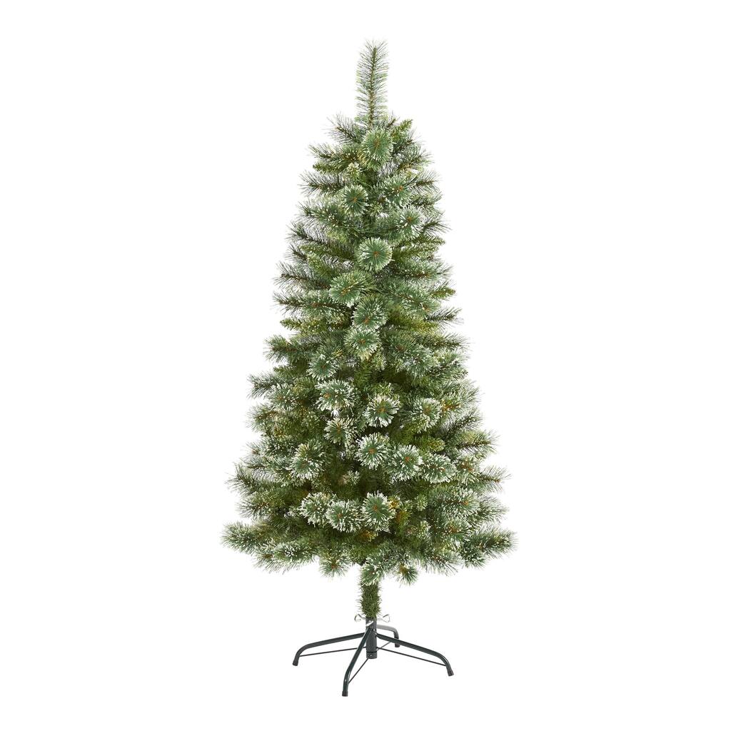 5' Slim Wisconsin Snow Tip Pine Artificial Christmas Tree, Unlit - 5 Foot