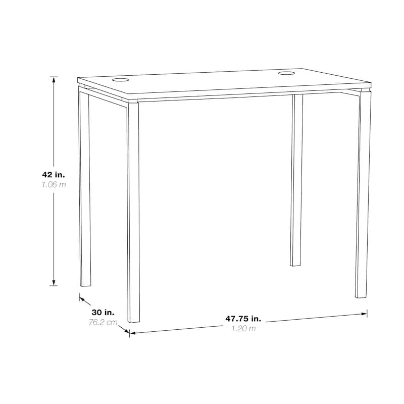 42" High Writing Desk in Black or White