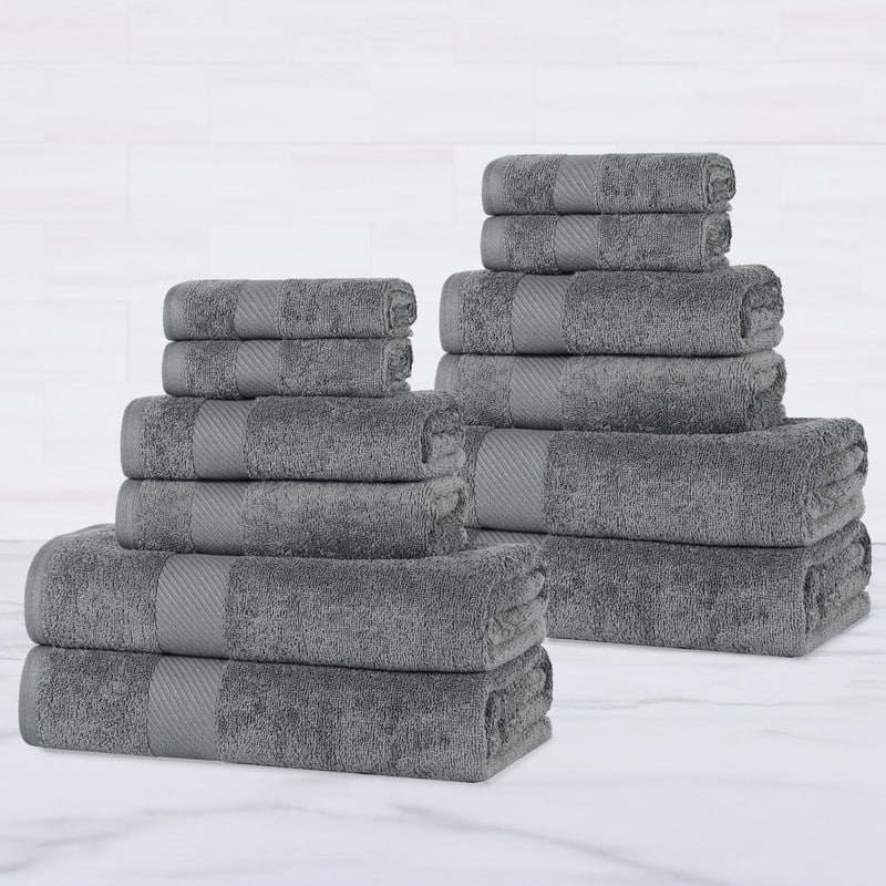 Superior Ismailia Egyptian Cotton 12-Piece Towel Set