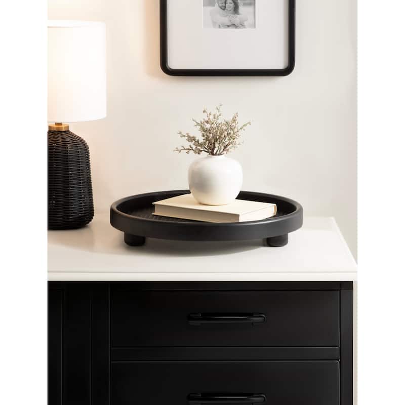 Kate and Laurel Planche Round Woven Tray