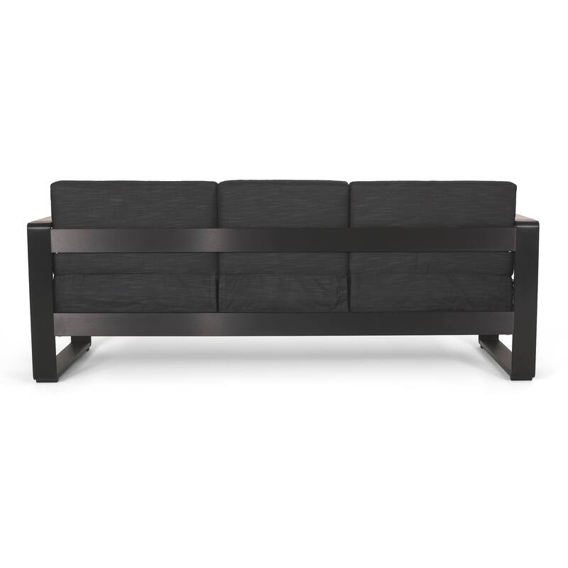 Aluminum Frame Outdoor Sofa - Black-Sofa