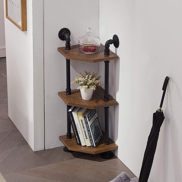 Industrial Pipe Bookshelves Rustic orders Wall Ladder Bookshelf Display Storage Stand S