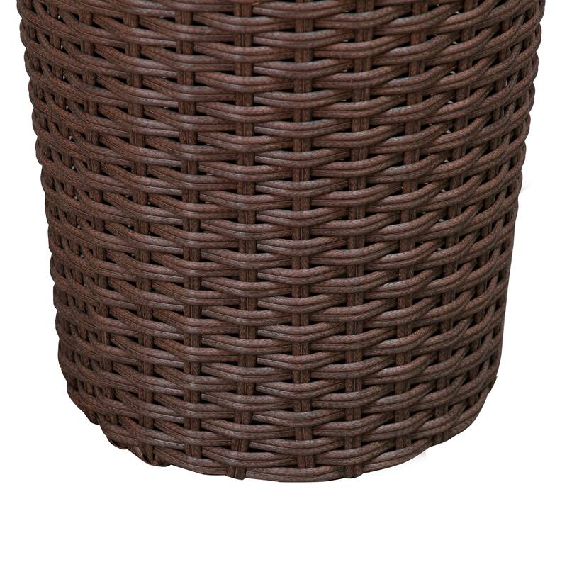 Noah Round Wicker Planter 2-Piece Set, Mocha
