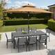 Option Set of 11 - Grey Table with Tan Umbrella