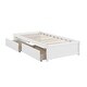 preview thumbnail 20 of 21, Twin Platform Bed with 2 Drawers, Solid Wood Storage Platform Sofa Bed Frame for Living Room & Bedroom, No Box Spring Needed