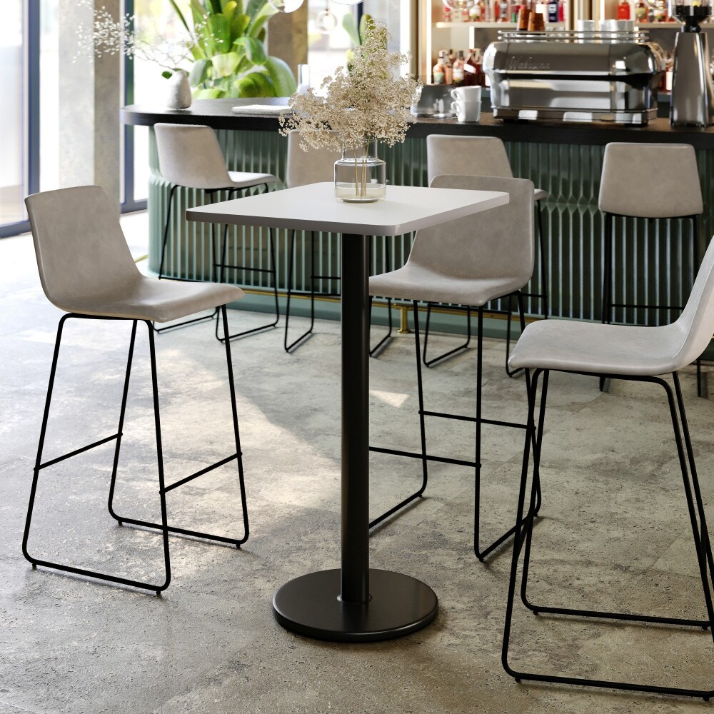 24'' x 30'' Rectangular Laminate Table Top with 18'' Round Bar