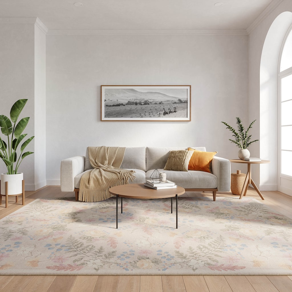 Nourison Botanical Washables Indoor only Floral Patterned Area Rug