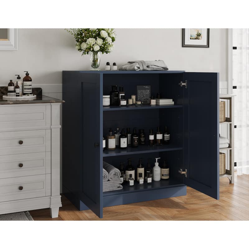 Palace Imports 100% Solid Wood 32" Bathroom Cabinet with Solid Doors and Adjustable Shelves