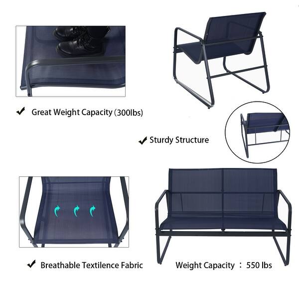 Kozyard Sofia 4 Pieces Patio/Outdoor Conversation Set