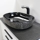 preview thumbnail 11 of 12, Dowell Ceramic Vessel Sink - Oval 24" Oval - Black