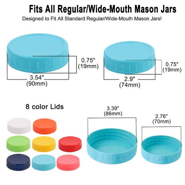 Colored Plastic Mouth Mason Jar Lid Anti Slip Food Storage Caps On Sale Overstock 30693647