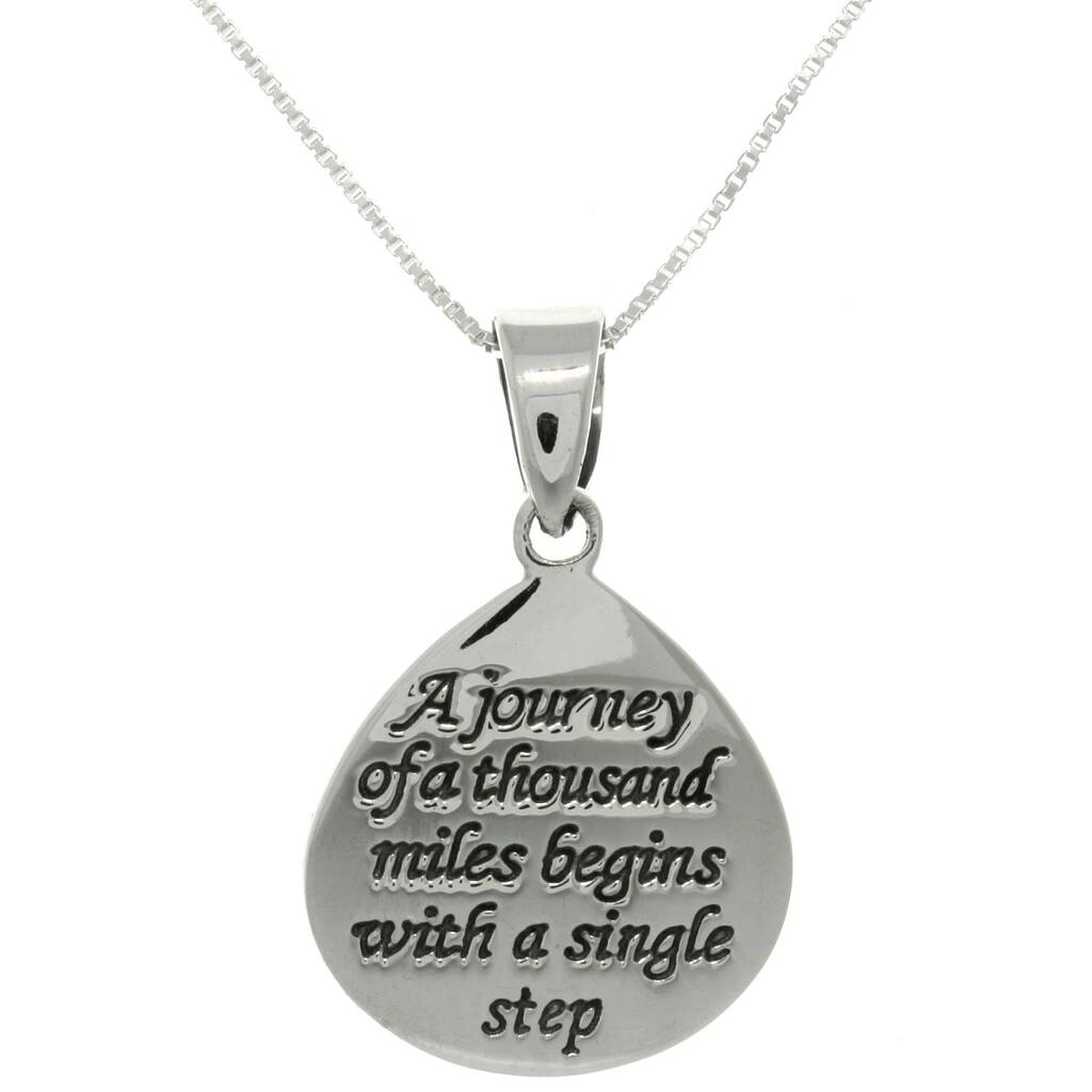 Sterling Silver Journey Message Necklace