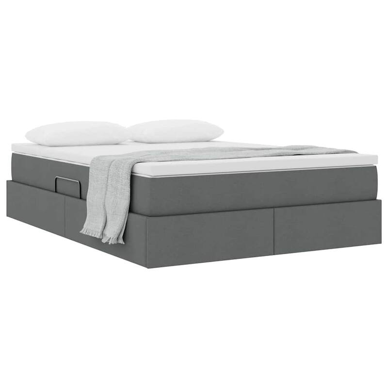 vidaXL Storage Bed with Mattress in Polyester