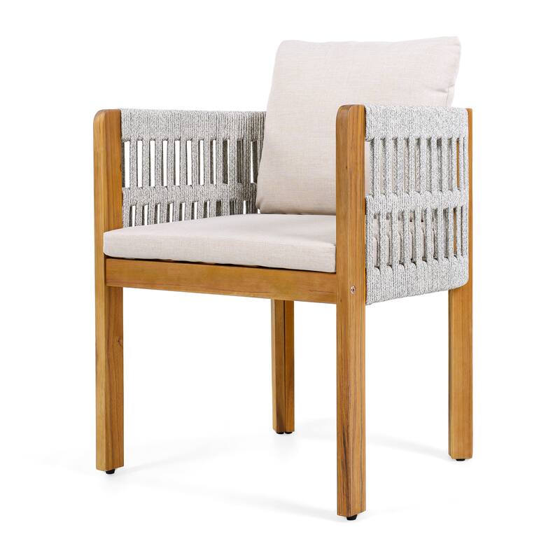 Christopher Knight Home - Isolde Acacia Wood Outdoor Dining Chair（Set of 2）