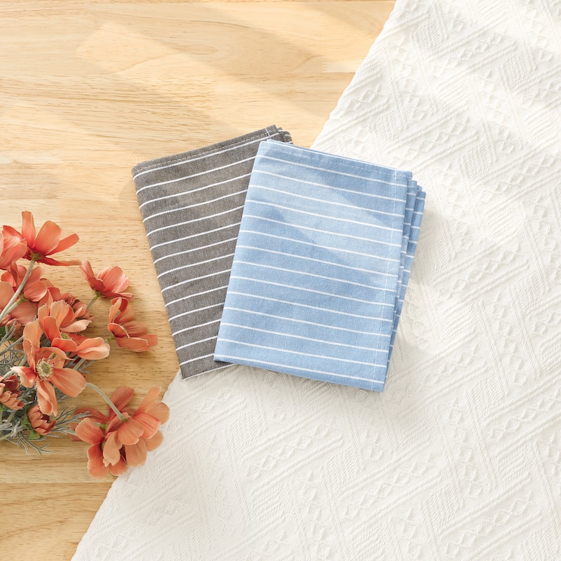 Striped Kitchen Towels Highly Absorbent, Long-Lasting Tea Towels Reversible Cotton Dish Towels
