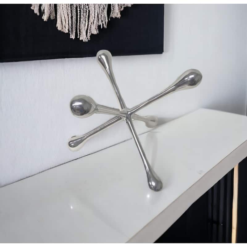 HomeRoots 12" Silver Finish Extra Large Decorative Jack - 12' X '9' X '12 - 12' X '9' X '12