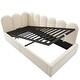 preview thumbnail 11 of 23, Twin Size Velvet Upholstered Daybed with Hydraulic Storage, Metal Slatted Frame & Interchangeable Side Panels