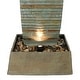 preview thumbnail 6 of 9, Spiraling Slate Outdoor Water Fountain 49" Garden Water Feature w/ LED