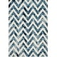 preview thumbnail 87 of 121, SAFAVIEH Dip Dye Marybeth Hand-tufted Wool Chevron Area Rug 6' x 9' - Ivory/Navy - Rectangle