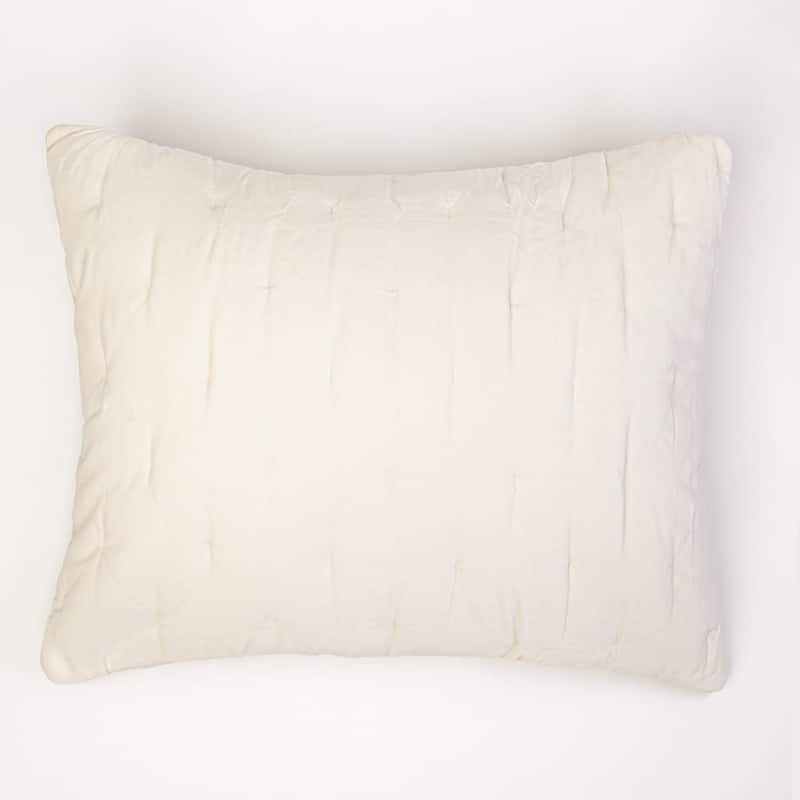 Mesa, Linen & Cotton Velvet, Ivory, Euro Sham - Ivory - Euro Square