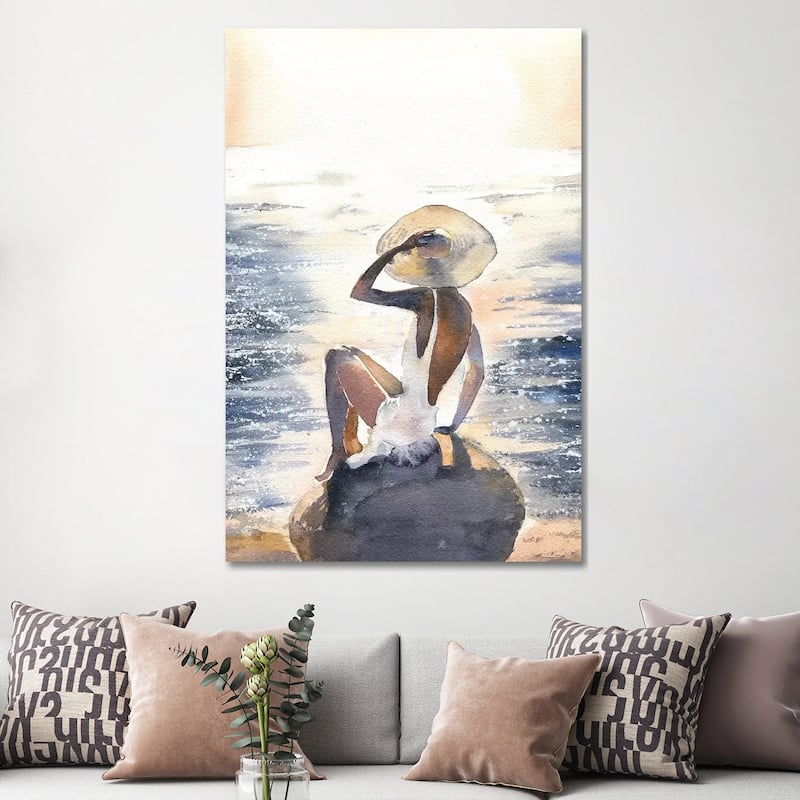 iCanvas "Woman On A Rock" by Marina Ignatova Canvas Print
