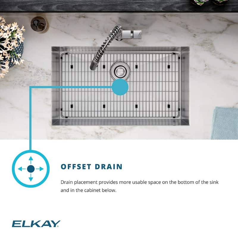 Elkay Crosstown 31-1/2" Undermount Double Basin Stainless Steel