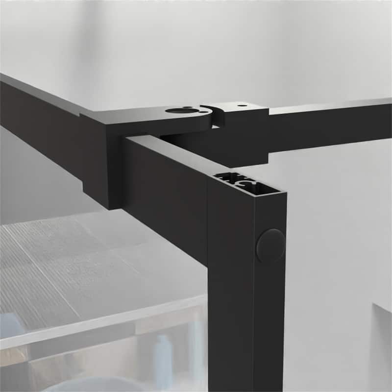 Shower Screen Door with Frosted Tempered Glass Black Frame Bed Bath