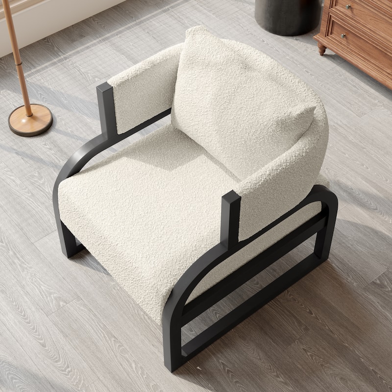 Corvus Danzig Teddy Fabric 1-Piece Accent Chair