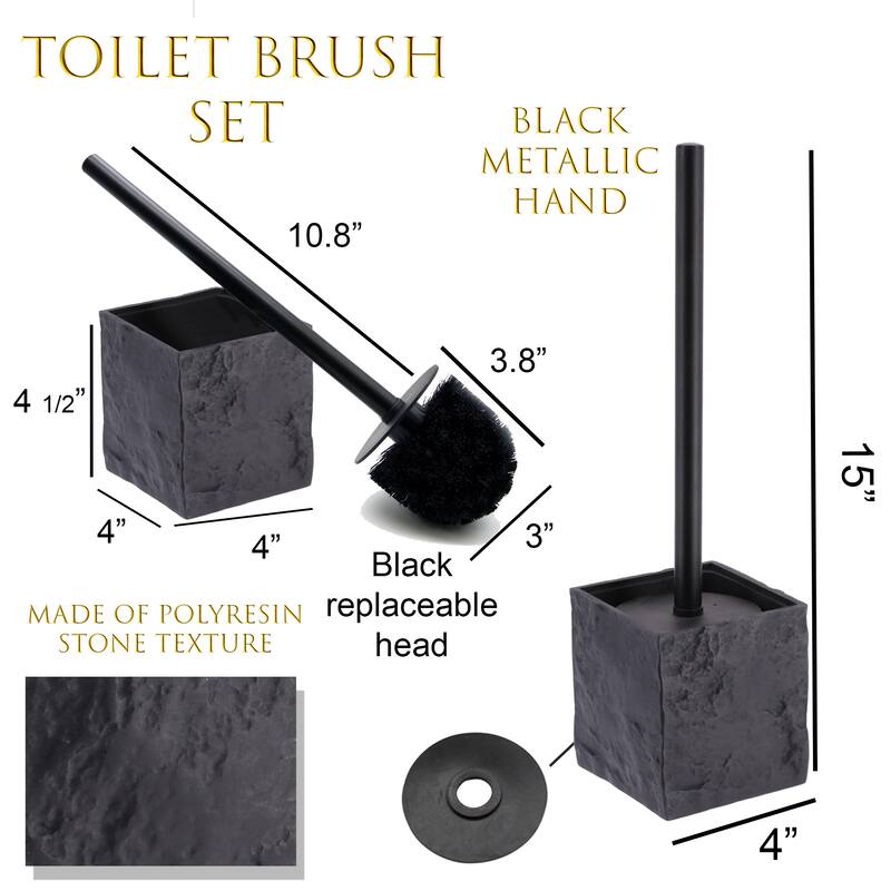 Collection Stone Effect Bath Accessory Set-4 pieces