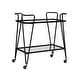 preview thumbnail 44 of 58, Rosa Mid-Century 2-Teir Rolling Metal Bar Cart
