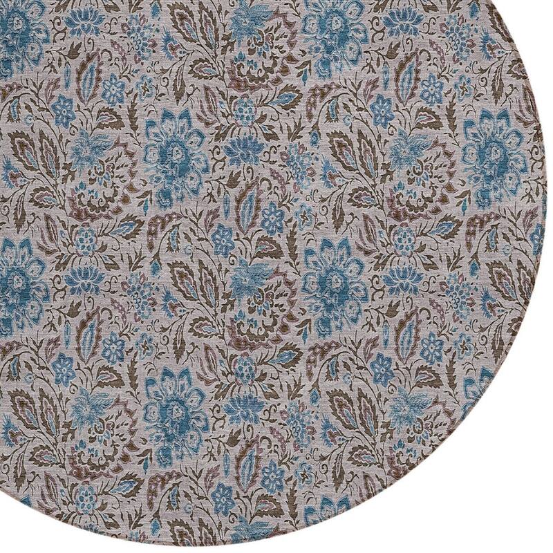 HomeRoots Floral Transitional Rectangle Outdoor Rug