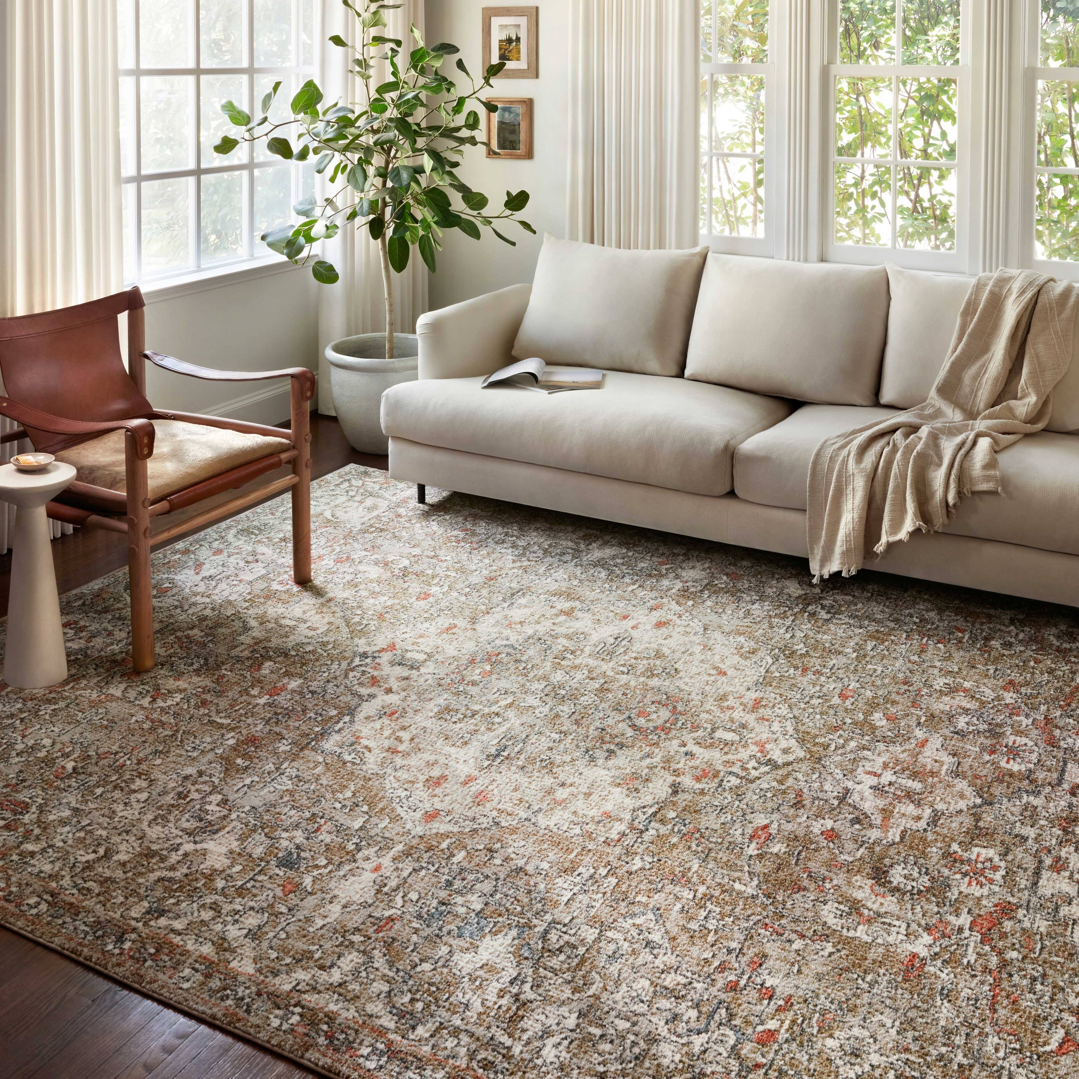 Alexander Home Valeria Distressed Medallion Area Rug - Overstock