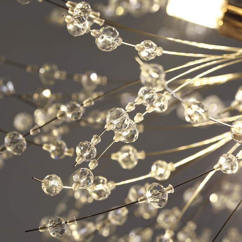 8/9/12/16-Light Modern Linear Sputnik Globe Pendant Starburst Firework Crystal Chandelier