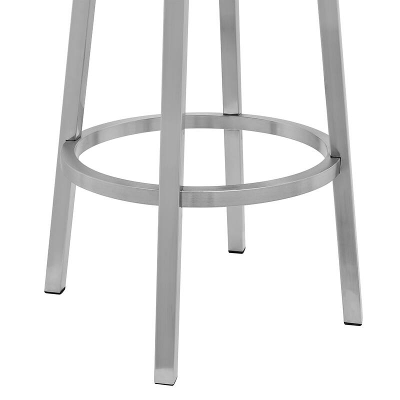 Rochester Faux Leather and Metal Swivel Bar or Counter Stool