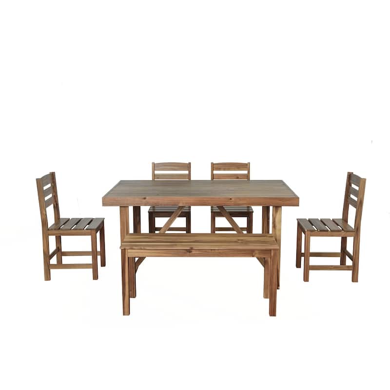 High-quality Acacia Wood Outdoor Table and Chair Set, Suitable for Patio, Balcony, Backyard