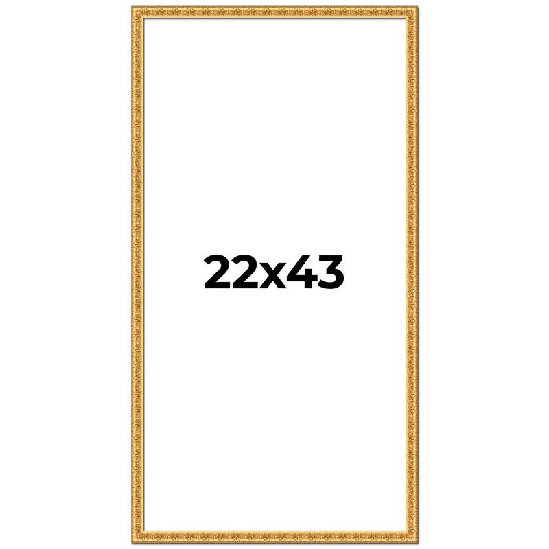 22x43 Frame Gold Real Wood Picture Frame Width 1 inches | Interior